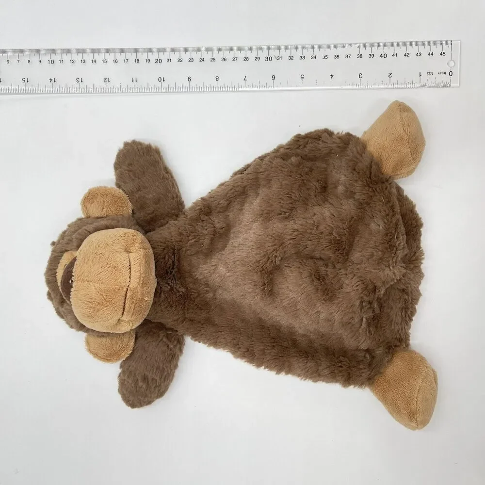 Petting Zoo Brown Tan Monkey Lovey Unstuffed Security Blanket Plush Toy 2016